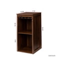 thumbnail image 6 of Brown Walnut Modular Wine Cabinet with Storage Shelves & Hutch Space-Saving Dining Room & Living Room Storage for Wine Enthusiasts & Homeowners | Versatile Modern Design for Decor & Books, 6 of 12
