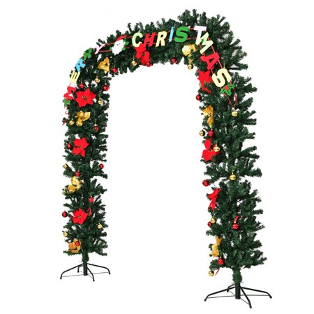 Costway 7 5 X6 7 Pre Lit Artificial Arched Christmas Tree Archway