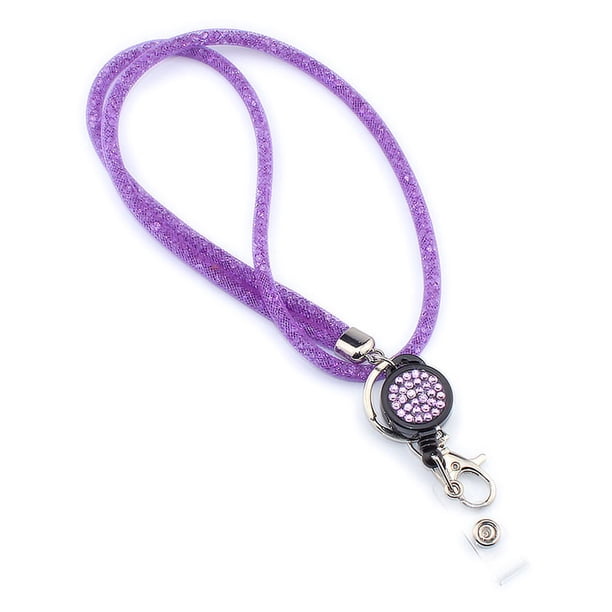 Variety Colors Retractable Lanyard Badge Holder Credit Card Id Holders Crystal Mesh Neck Strap Badge Clip Office SuppliesRussian Federation He Qiyong unisex