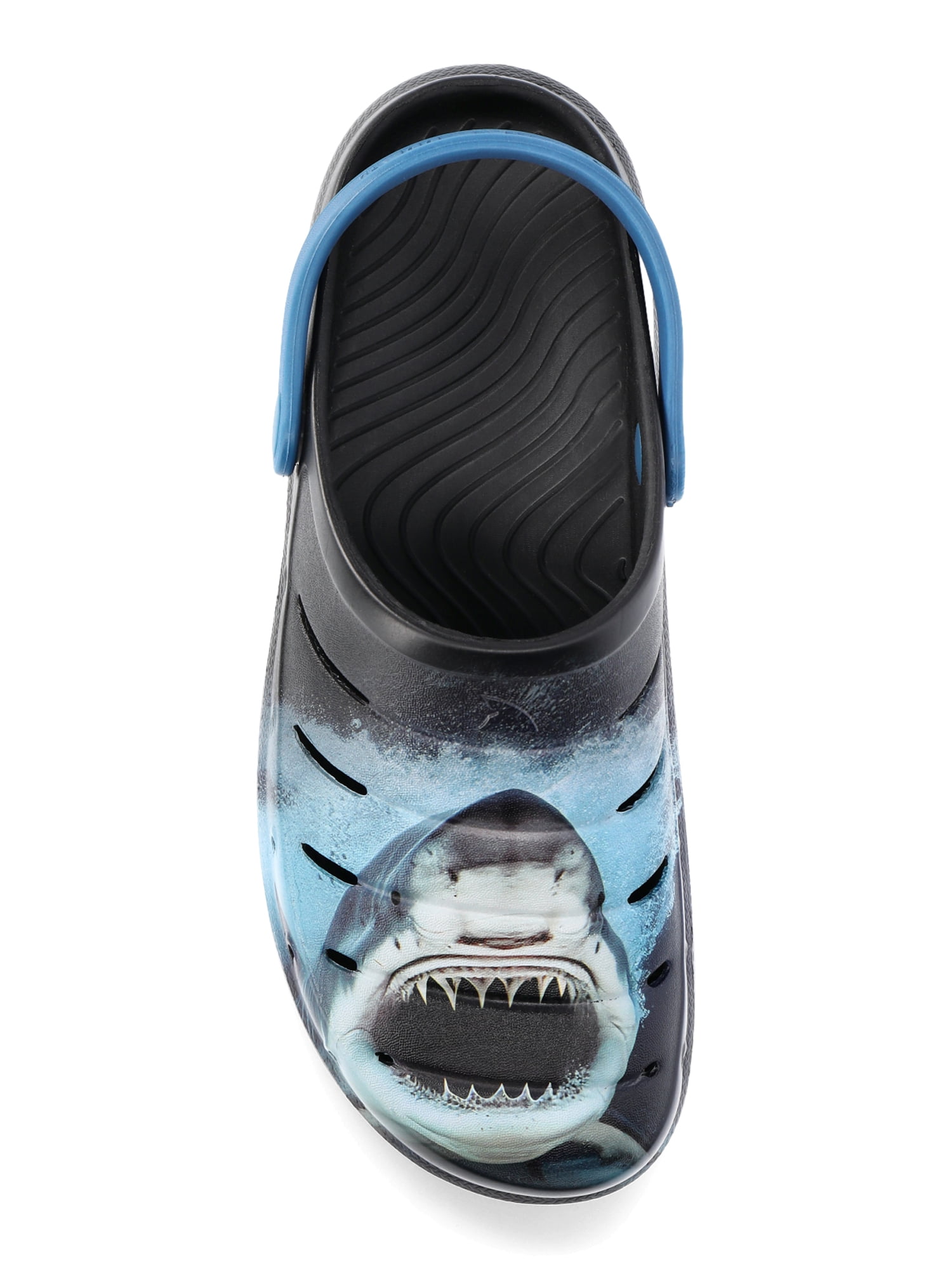Rugged Shark Men's Shark Week Clog Sandals with Molded Footbed, Sizes 7-13