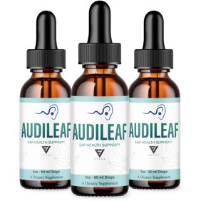 (3 Pack) Audileaf Drops, Audileaf Premium Wellness Support Liquid Supplement (6oz)