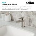 thumbnail image 3 of KRAUS Indy Single Handle Bathroom Faucet in Spot-Free Stainless Steel with matching 24-inch Towel Bar, Paper Holder, Towel Ring and Robe Hook, 3 of 13