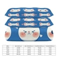 thumbnail image 2 of 3 Pcs Soft Bedding Set, Includes 1 Duvet Cover with Zipper And 2 Pillow,Shams Cartoon Cute Cat King(102"×90"), 2 of 8