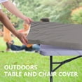 thumbnail image 4 of kkbbma under $5 Picnic Table Cover with Bench Covers Camping Essentials Farmhouse Outdoor Table Covers with Elastic Waterproof Camping Tablecloth for Picnic Party Travel, 4 of 6