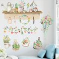 thumbnail image 3 of Conjunto de pegatinas de pared ZHCH pájaros flores en macetas Decoración de pared para sala de estar dormitorio oficina, 3 of 5