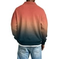 thumbnail image 3 of CCRFTGI Polo Shirts for Men Big and Tall Waffle V Neck Collared Sweatshirts Lightweight Button Textured Shirts Slim Fit Long Sleeve Spring Day Pullovers Saffron 3XL, 3 of 3