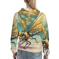 thumbnail image 7 of Kdxio Cartoon Dragonfly Art Print Womens Oversized Hoodies Sweatshirts Hooded Pullover Tops Sweaters Casual-X-Large, 7 of 7