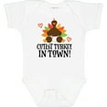 thumbnail image 3 of Inktastic Thanksgiving Cutest Turkey in Town Boys or Girls Baby Bodysuit, 3 of 5