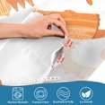 thumbnail image 5 of Yayeee Kitchen Curtains Tier Set of 2 Light Filtering 57"x36" Over Sink Window Panels, Orange Seahorse, 5 of 7