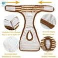 Deago 2 Pack Washable Dog Diapers Female for Small Medium Dogs, Premium Reusable Leakproof Puppy