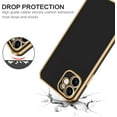 thumbnail image 5 of iPhone 12 Case, Phone Case for iPhone 12, Cute Wristband Holder Lightweight Electroplated Hard PC TPU Bumper Scratch Resistent Shockproof Protective Phone Case for iPhone 12 6.1'', Black., 5 of 13