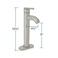 thumbnail image 7 of MR Direct 603 Crystal Vessel Sink Ensemble with a Brushed Nickel finish 718 faucet, pop-up drain, and sink ring., 7 of 7