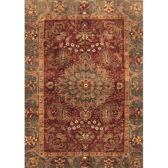Ahgly Company Indoor Rectangle Abstract Brown Modern Area Rugs, 3' x 5'