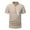 Khaki, variant on Henley Shirts for Men Cotton Linen Button Up T Shirts Slim Fit Short Sleeve Workout T-Shirt Lightweight V Neck Tee Tops with Pocket Summer Beach Hippie Tshirts White XL