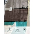 thumbnail image 6 of Sheer Curtains 54 inches Long, White Anchor Costal Blue Brownstripes Wood Grain Bottom Light Filtering Sheer Window Curtains Rod Pocket Voile Drapes for Bedroom Living Room, 52"W x 54"L 2 Panels, 6 of 7