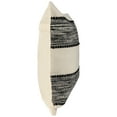 thumbnail image 4 of Northlight 20" Black and Cream Textured Block Handloom Woven Outdoor Square Throw Pillow, 4 of 5