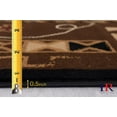 thumbnail image 3 of Handcraft Rugs Cabin Rug  Lodge, Cabin Nature and Animals Area Rug  Modern Southwestern Pattern Cabin Area Rug  Abstract, Chocolate/Beige-Bear Hunting Fish 5x7 feet, 3 of 7