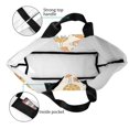 thumbnail image 4 of Balery Groovy Hippie Flower Mushrooms Bolsa Tote Estilo Estético con Cremalleras, Bolsa de Hombro, Bolsa de Compras Grande y Plegable, 4 of 8