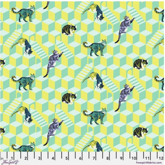 Free Spirit Tula Pink Besties Sitting Pretty Meadow Cotton Fabric By Yard