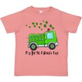 thumbnail image 3 of Inktastic My 1st St. Patrick's Day Green Fire Truck with Clovers Boys or Girls Toddler T-Shirt, 3 of 5