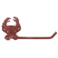 thumbnail image 1 of Red Whitewashed Cast Iron Crab Toilet Paper Holder 10", 1 of 1