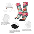 thumbnail image 4 of Fotbe Palm Leaves Flamingo Calcetas Largas con Estampado para Hombre y Mujer – Calcetas de Compresión Transpirables y Elásticas, Viajar y Uso Diario Talla 5-11, 4 of 6