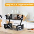 thumbnail image 6 of Wetheny 2 Tier Fruit Basket Bowl for Kitchen Counter, Detachable Metal Organizer for Bread Snack Produce with Wooden handle, Large Capacity Kitchen Counter Organizer Fruit Vegatable Storage Basket, 6 of 7