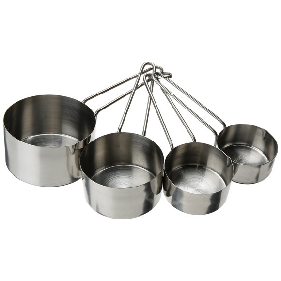 Juego de Tazas Medidoras de Acero Inoxidable Update International, Talla Única, Plateado