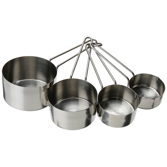 Juego de Tazas Medidoras de Acero Inoxidable Update International, Talla Única, Plateado