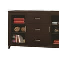 thumbnail image 2 of Modern & Minimal Style TV Console With Multi Shelves & Drawers, Cappuccino Brown, 2 of 2