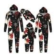 thumbnail image 2 of Odeerbi Christmas Onesie Pajamas for Family Holiday Hooded Sleep Jumpsuit Long Sleeve Family Christmas Pajamas Matching Sets Kids Print Jumpsuit Sleepwear Xmas PJs Set Blue, 2 of 7