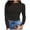 Black, variant on Oversized Long Sleeve Shirts For Women Loose Crew Neck Solid Color T Shirt Tunic Breathable Fall Winter Work Tee Pullover Outfits Black L