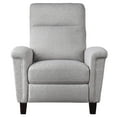 thumbnail image 2 of OakvillePark Sadie Textured Fabric Upholstered Push Back Reclining Chair, Light Gray, 2 of 6