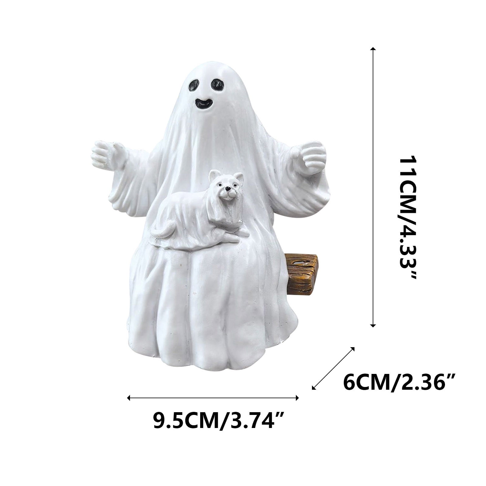【かるび】矢入幸一　White Ghost Aroma Ornament NSESSHome Resin Halloween Cute Swing Ghost, Funny Ghost Figurine
