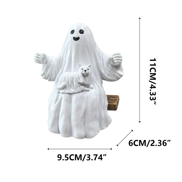 NSESSHome Resin Halloween Cute Swing Ghost, Funny Ghost Figurine