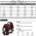 thumbnail image 5 of Men's Heavyweight Plaid Print Hooded Jacket, Sherpa Lined Full-Zip Long Coat with Kangaroo Pockets for Winter Outdoor Wear [Burgundy M], 5 of 5