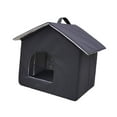 thumbnail image 2 of Casa para gatos salvajes al aire libre, refugio de invierno, cabaña plegable, tienda de campaña para cachorros, nido cálido, cama cueva para mascotas para perros 33 cm x 33 cm x 38 cm, 2 of 8