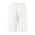 thumbnail image 3 of ADSSDQ Men's Casual Chino Shorts Pleated Front Short Casual Lightweight Summer Golf Shorts Mens Pants White 2XL, 3 of 4