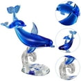 thumbnail image 5 of Homemaxs Dolphin Animal Sea Glass Figurine Sculpturefigurines Ornament Figurines Mini Desktop Statue Crystal Decor Animals, 5 of 6