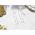 thumbnail image 2 of Simply Faithful Sterling Silver Cross Chain Slide-Through Dangle Earrings, 2 of 7