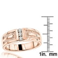 thumbnail image 3 of 14K Mens Natural 0.2 Ctw Diamond Wedding Ring For Him (Rose Gold Size 10), 3 of 3