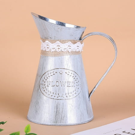 

Mairbeon Vintage Heart Iron Sheet Rustic Flower Jug Pot Bucket Wedding Home Hotel Decor