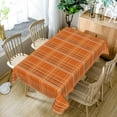 thumbnail image 2 of Tchckioa Orange Line Grid Tablecloth for Kitchen,Autumn Rectangle Waterproof Table Cover Decor,60x70 Inch, 2 of 6