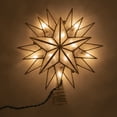 thumbnail image 3 of Kurt Adler 10-Light Gold Capiz Star Treetop, 3 of 6