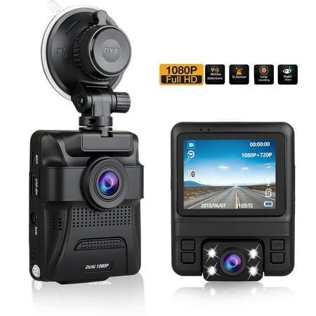 EEEkit Dual Dash Cam Full HD1080P Inside and Outside Car Camera Dash Cams with 2.4