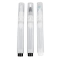 thumbnail image 2 of Pluma Giratoria Con Punta De Pincel, Botella De Bola De Rodillo Vacía, Tapa Antipolvo Portátil De 3 Uds, Transparente Para Suero De Base Líquida, 2 of 7