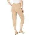 thumbnail image 3 of Woman Within Women's Plus Size The Hassle-Free Soft Knit Capri, 3 of 4