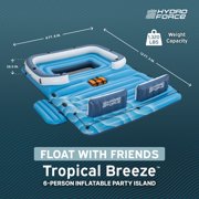 Open Box Bestway CoolerZ Tropical Breeze 6 Person Inflatable Party Island Float
