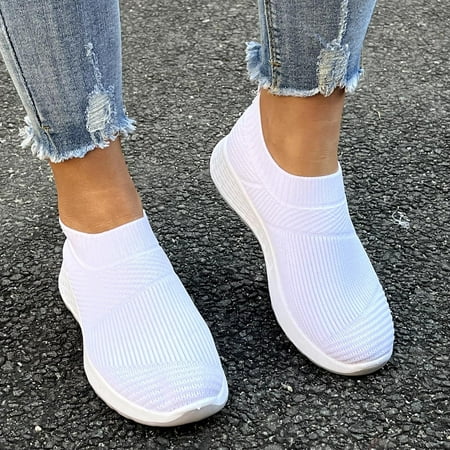 

ytjx women flat trainer shoes leisure breathable mesh outdoor fitness running sport sneakers casual shoes