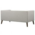 thumbnail image 4 of Allora Mid-Century Button-Tufted Linen Fabric Upholstered Loveseat in Beige, 4 of 6